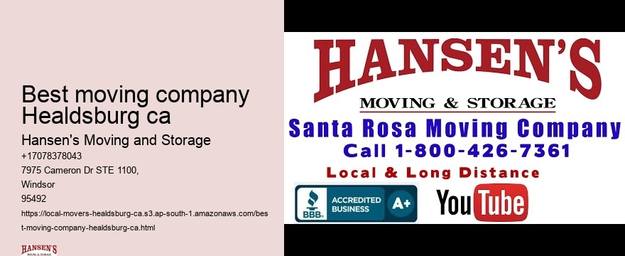 Best moving company Healdsburg ca