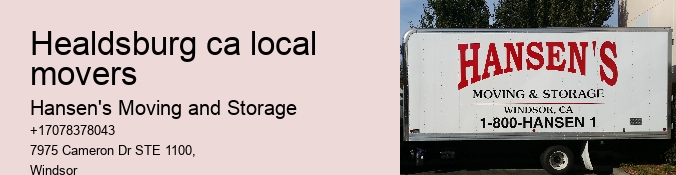 Healdsburg ca local movers