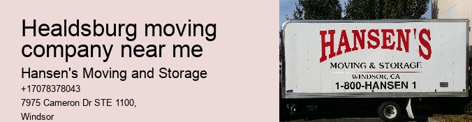 Healdsburg moving company near me