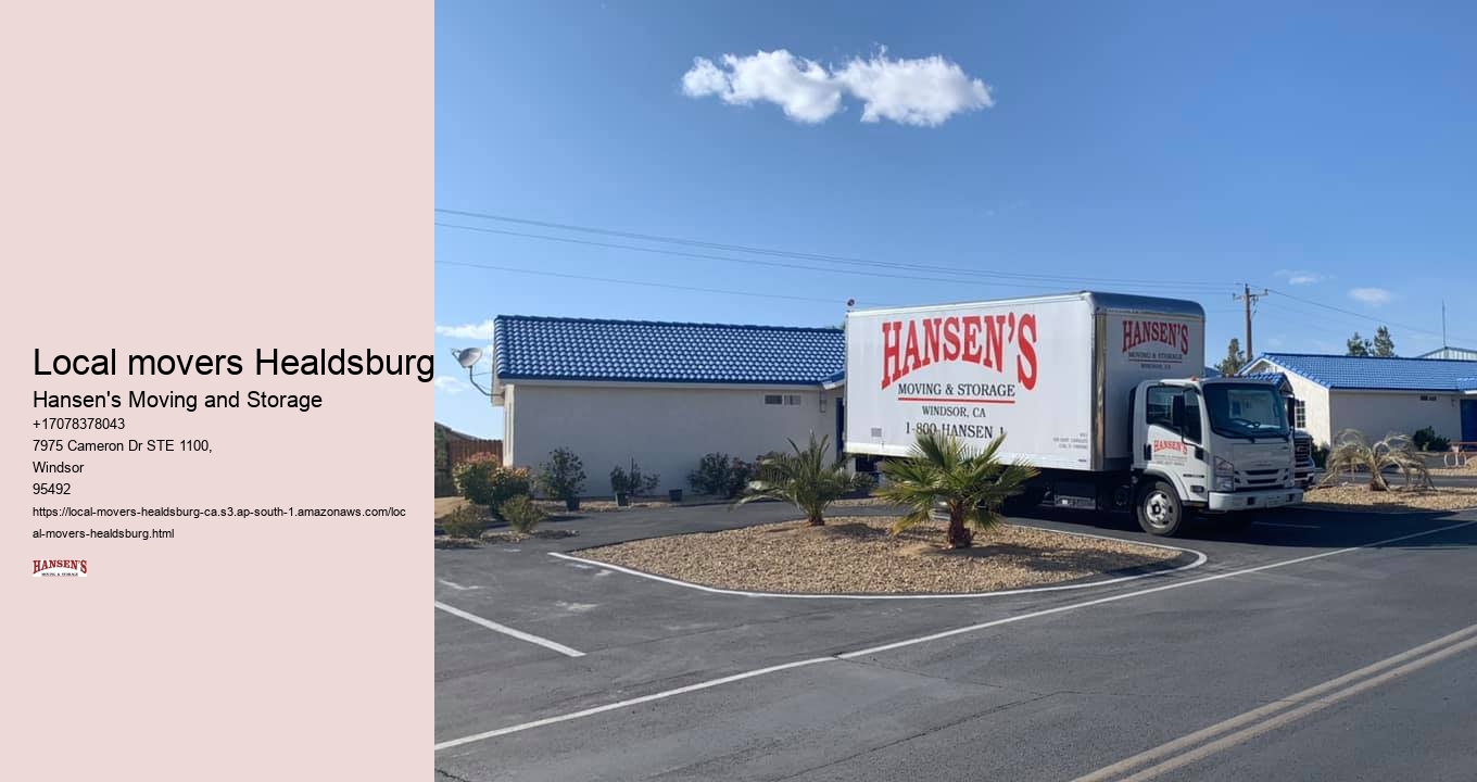 Local movers Healdsburg