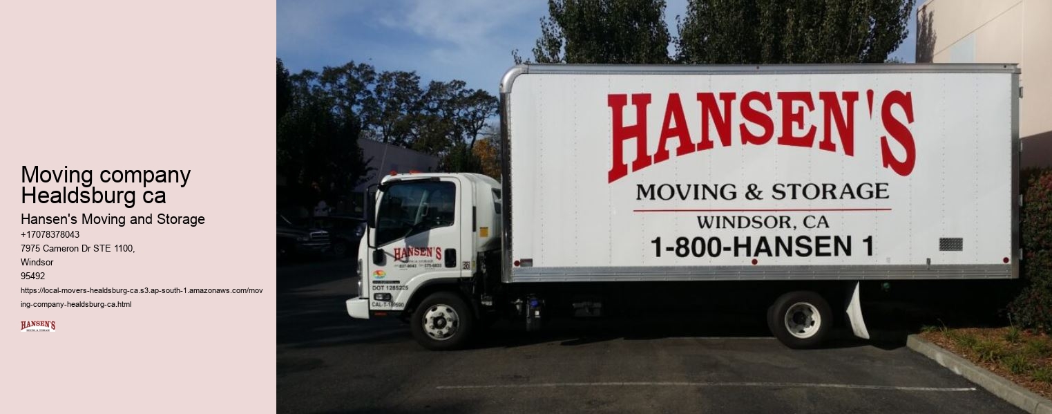 moving company Healdsburg ca
