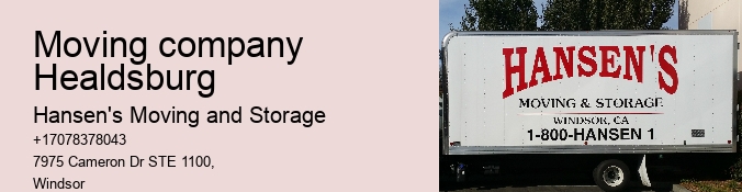 Moving company Healdsburg