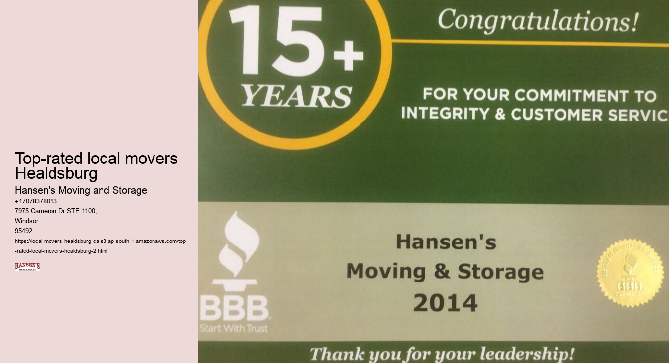 Top-rated local movers Healdsburg