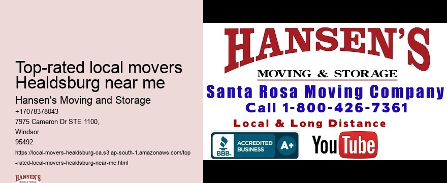 Top-rated local movers Healdsburg near me