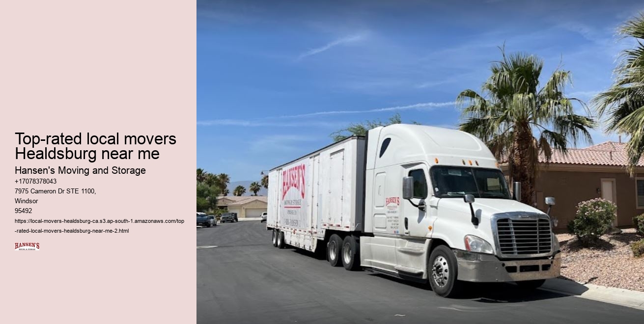 Top-rated local movers Healdsburg near me